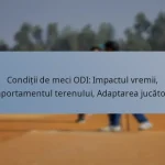 Condiții de meci ODI: Impactul vremii, Comportamentul terenului, Adaptarea jucătorilor