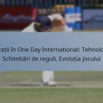 Inovații în One Day International: Tehnologie, Schimbări de reguli, Evoluția jocului