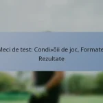 Meci de test: Condiții de joc, Formate, Rezultate
