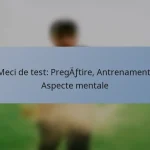 Meci de test: Pregătire, Antrenament, Aspecte mentale