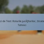 Meci de Test: Rolurile jucătorilor, Strategii, Tehnici