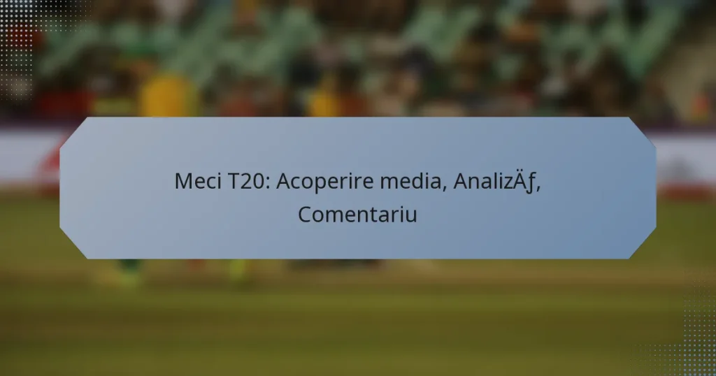 Meci T20: Acoperire media, Analiză, Comentariu