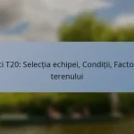 Meci T20: Selecția echipei, Condiții, Factori ai terenului