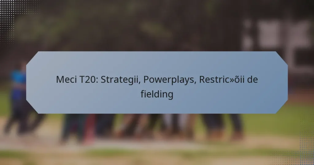 Meci T20: Strategii, Powerplays, Restricții de fielding