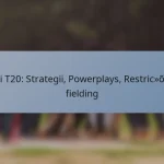 Meci T20: Strategii, Powerplays, Restricții de fielding