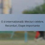 O zi internațională: Meciuri celebre, Recorduri, Etape importante