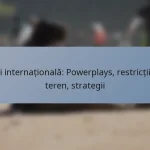 O zi internațională: Powerplays, restricții de teren, strategii