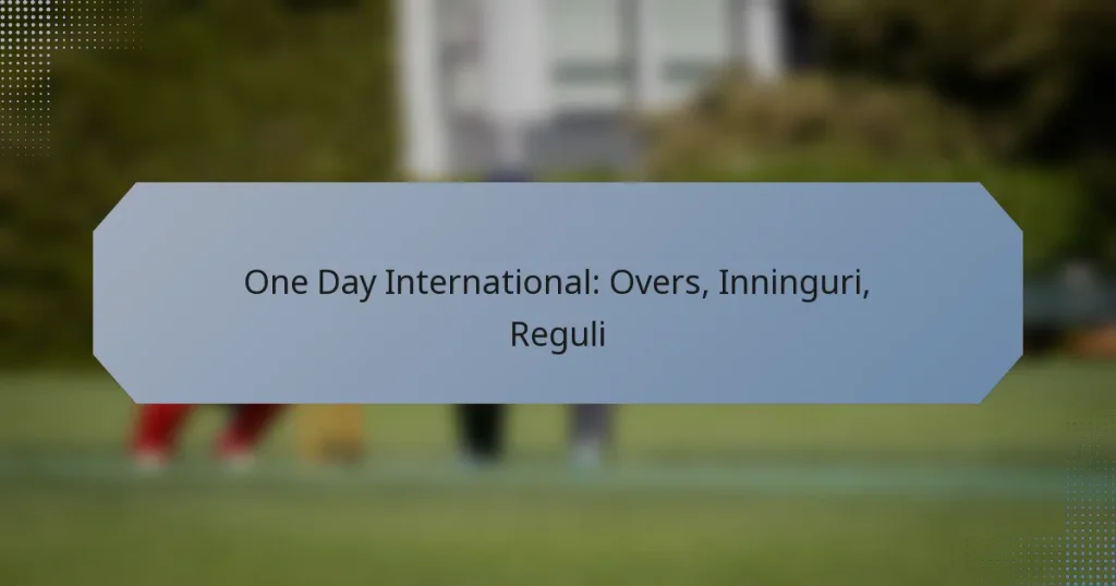 One Day International: Overs, Inninguri, Reguli