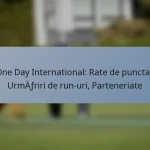 One Day International: Rate de punctaj, Urmăriri de run-uri, Parteneriate