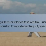 Regulile meciurilor de test: Arbitraj, Luarea deciziilor, Comportamentul jucătorilor