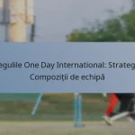 Regulile One Day International: Strategii, Compoziții de echipă