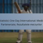 Statistici One Day International: Medii, Parteneriate, Rezultatele meciurilor